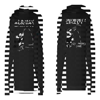 逃した魚は泳いでる ネタ ことわざ 言い間違い 釣り好き ジョーク ギャグ 釣り ツッコミ パンダ おもしろ 長袖Tシャツ - Kawaiitshirt