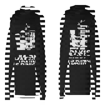 透析tシャツ 透析患者用 透析は排水 長袖Tシャツ - Kawaiitshirt