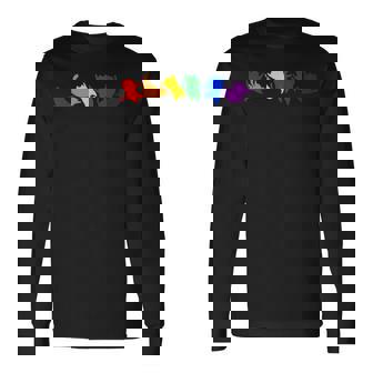 遊び好きなレインボーキャット Lgbtq プライド 楽しい 長袖Tシャツ - Kawaiitshirt