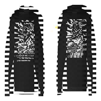 還暦祝い めで鯛大漁旗 お祝い 長寿祝い 縁起物 魚釣り おもしろ 長袖Tシャツ - Kawaiitshirt