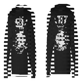 還暦祝い＆野球ファン向けプレゼント ワンポイント ゼッケン60 かっこいい【両面プリント】 長袖Tシャツ - Kawaiitshirt