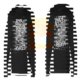 都市公園の都会のリス スタイリッシュで楽しいどんぐりアドベンチャー 長袖Tシャツ - Kawaiitshirt