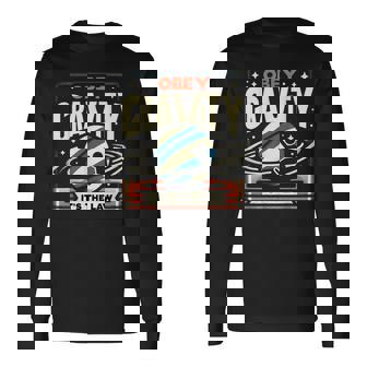 重力に従いなさい、それが法です Obey Gravity It's The Law 長袖Tシャツ - Kawaiitshirt