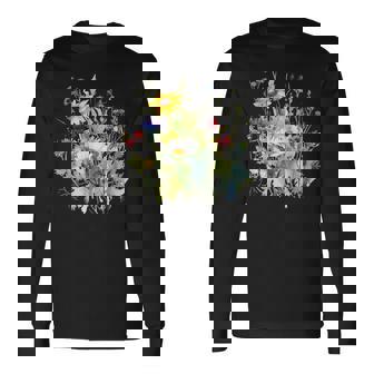 野生の花 ボタニカル 花 自然 ヴィンテージ フローラル グラフィック 長袖Tシャツ - Kawaiitshirt