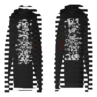 野良ゴミ・ギャング、アライグマ・ファミリーで楽しむ 長袖Tシャツ - Kawaiitshirt