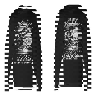 金属の接合 常識を打ち破る 溶接工 仕事 溶接 長袖Tシャツ - Kawaiitshirt