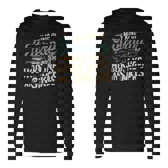 釣り My Kind Of Therapy フック ライン シンカー おもしろいことわざ 長袖Tシャツ - Kawaiitshirt