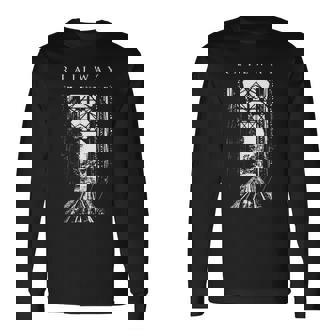 鉄道橋産業ヴィンテージ金属製列車機関車 Railway Train Bridge Industryintage 長袖Tシャツ - Kawaiitshirt