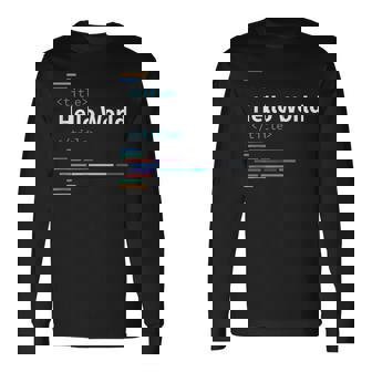 開発者 Hello World 長袖Tシャツ - Kawaiitshirt