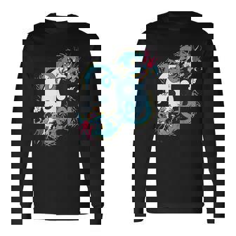 陰陽太極拳ドラゴンデザイン 瞑想用 太極拳 長袖Tシャツ - Kawaiitshirt