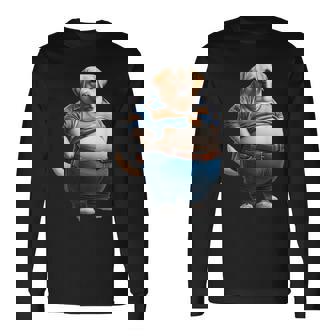 陽気なチャンキーラブラドールレトリバーtシャツ 太った犬愛好家向け 長袖Tシャツ - Kawaiitshirt