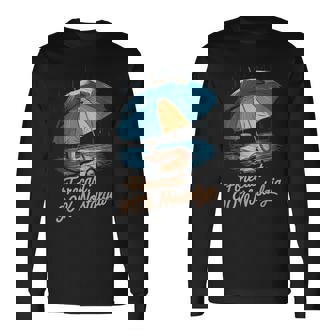 雨の日のノスタルジア 心地よい美学 傘と気分 長袖Tシャツ - Kawaiitshirt