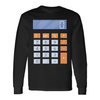 電卓 ハロウィン コスチューム 長袖Tシャツ - Kawaiitshirt