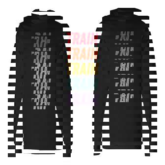 電車 長袖Tシャツ - Kawaiitshirt