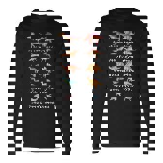 面白tシャツ 恐竜 イラスト ティラノサウルス 子供 おもしろ グッズ 服 ネタ メンズ オリジナル キッズ 恐竜の種類 長袖Tシャツ - Kawaiitshirt