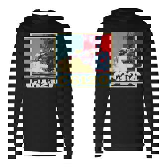 面白tシャツ 鉄道 蒸気機関車l おもしろ レトロ 鉄オタ メンズ グッズ ネタ おしゃれ 電車 長袖Tシャツ - Kawaiitshirt