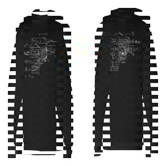 面白tシャツ 電車 東京 路線図 鉄道 蒸気機関車l おもしろ 鉄オタ メンズ グッズ ネタ 長袖Tシャツ - Kawaiitshirt