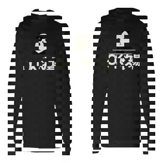 面白い 「Ｏｋ牧場」おもしろギャグ-ジョーク 漢字 Ｏｋ牧場 文字入り 長袖Tシャツ - Kawaiitshirt