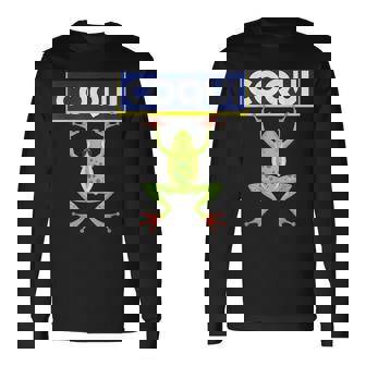 面白い コキ カエル 食べ物 プエルトリコ ゴヤ ラテン コミダ ボリクア 長袖Tシャツ - Kawaiitshirt