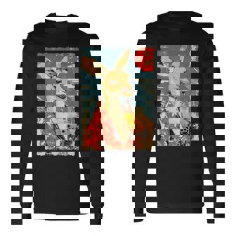 面白い バブル ボバ ティー かわいい 日本人 かわいい アニメ カンガルー。 長袖Tシャツ - Kawaiitshirt