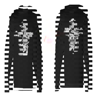 面白い 有名 カルト映画 キャラクター マシュマロマン ゾンビ 長袖Tシャツ - Kawaiitshirt