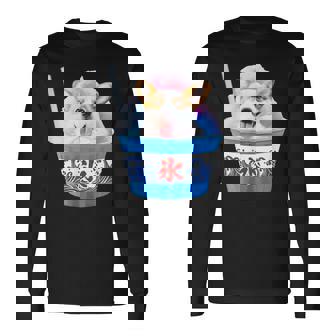 面白いtシャツ コーギー かき氷 イヌ メンズ 犬好き グッズ かわいい おもしろ 面白い 服 ネタ 夏 長袖Tシャツ - Kawaiitshirt