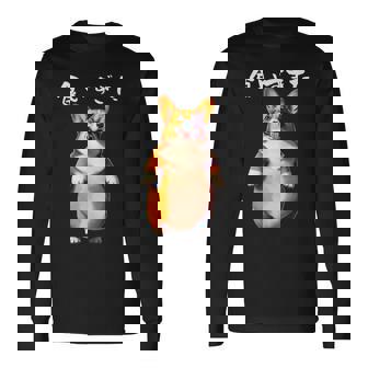 面白いtシャツ コーギー 犬 わがままボディ イヌ メンズ 犬好き グッズ おもしろ 面白い 服 ネタ 長袖Tシャツ - Kawaiitshirt