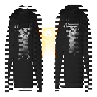 面白いtシャツ コーギー 犬 イヌ わんこ メンズ 犬好き グッズ かわいい 面白い 服 ネタ 筋トレ 長袖Tシャツ - Kawaiitshirt