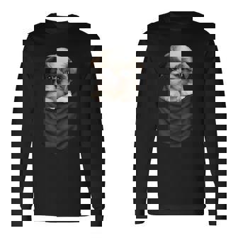 面白いtシャツ シーズー ポケット イヌ わんこ メンズ 犬好き グッズ おもしろ 面白い 服 ネタ 長袖Tシャツ - Kawaiitshirt