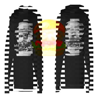 面白いtシャツ シーズー 犬 ハンバーガー メンズ 犬好き グッズ かわいい おもしろ 面白い 服 ネタ 長袖Tシャツ - Kawaiitshirt