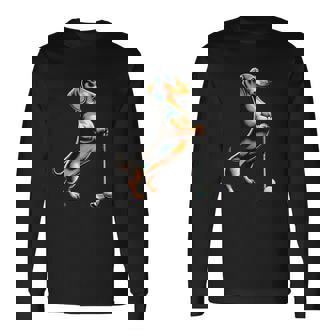 面白いtシャツ ダックスフンド ゴルフ イヌ メンズ 犬好き グッズ かわいい おもしろ 面白い 服 ネタ 長袖Tシャツ - Kawaiitshirt