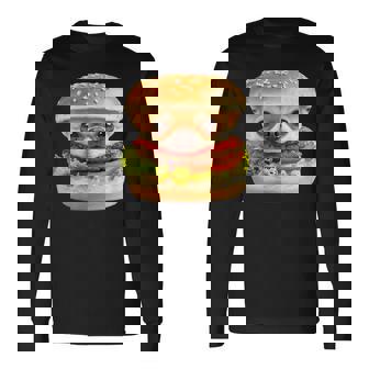 面白いtシャツ チワワ 犬 イヌ ハンバーガー メンズ 犬好き グッズ かわいい おもしろ 面白い 服 ネタ 長袖Tシャツ - Kawaiitshirt