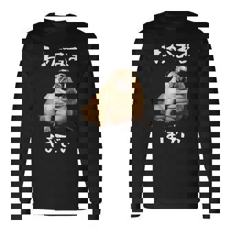 面白いtシャツ パグ わがままボディ イヌ 犬 わんこ メンズ 犬好き グッズ おもしろ 面白い 服 ネタ 長袖Tシャツ - Kawaiitshirt