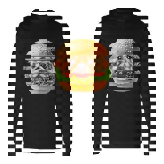 面白いtシャツ ペキニーズ 犬 イヌ ハンバーガー メンズ グッズ かわいい おもしろ 面白い 服 ネタ 長袖Tシャツ - Kawaiitshirt