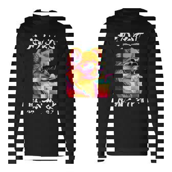 面白いtシャツ ポメラニアン イヌ わんこ メンズ 犬好き グッズ おもしろ 面白い 服 ネタ わんこ 長袖Tシャツ - Kawaiitshirt