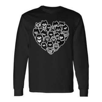 面白いtシャツ ポメラニアン ハート イヌ メンズ 犬好き グッズ かわいい おもしろ 面白い 服 ネタ 長袖Tシャツ - Kawaiitshirt