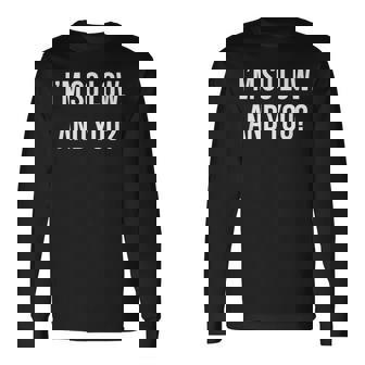 面白いtシャツ 下ネタ 文字 ダジャレ メンズ おもしろtシャツ ジョーク 男性用 英語 I'mo Low 長袖Tシャツ - Kawaiitshirt