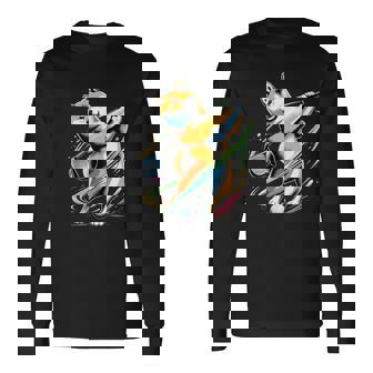 面白いtシャツ 柴犬 ゴルフ イヌ わんこ メンズ 犬好き グッズ かわいい おもしろ 面白い 服 ネタ 長袖Tシャツ - Kawaiitshirt