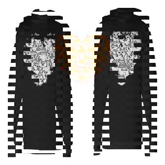 面白いtシャツ 柴犬 ハート イヌ わんこ メンズ 犬好き グッズ かわいい おもしろ 面白い 服 ネタ 長袖Tシャツ - Kawaiitshirt