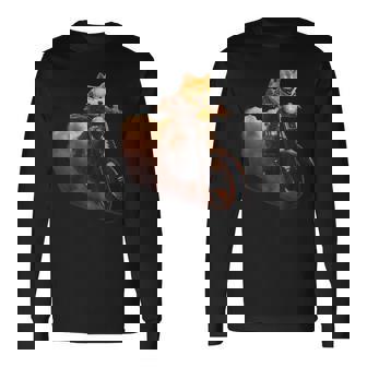 面白いtシャツ 柴犬 バイク イヌ わんこ メンズ 犬好き グッズ かわいい おもしろ 面白い 服 ネタ 長袖Tシャツ - Kawaiitshirt