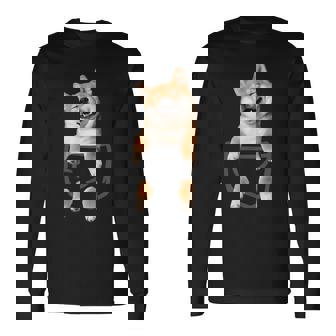 面白いtシャツ 柴犬 ポケット イヌ わんこ メンズ 犬好き グッズ かわいい おもしろ 面白い 服 ネタ 長袖Tシャツ - Kawaiitshirt