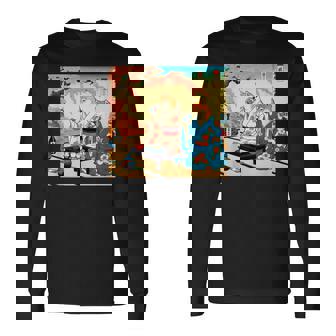 面白いtシャツ 柴犬 酒 イヌ わんこ メンズ 犬好き グッズ かわいい おもしろ 面白い 服 ネタ 浮世絵 長袖Tシャツ - Kawaiitshirt