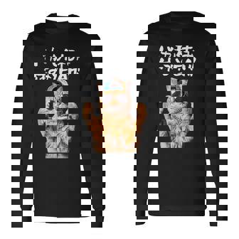 面白いtシャツ 猫 ネコ バカも休み休み 猫好き グッズ おもしろ 面白い 服 ネタ にゃんこ 猫の下僕 長袖Tシャツ - Kawaiitshirt