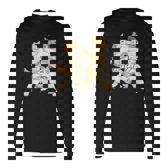 面白いtシャツ 猫 柔道 ネコ メンズ 猫好き グッズ おもしろ 面白い 服 ネタ にゃんこ 猫の下僕 柔術 長袖Tシャツ - Kawaiitshirt