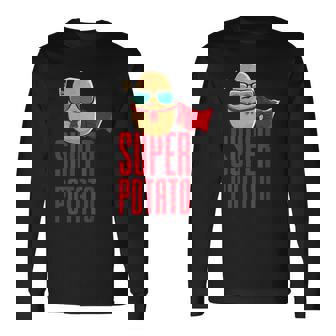 面白いかわいいスーパーポテトアニメ衣装グラフィックデザイン。 長袖Tシャツ - Kawaiitshirt