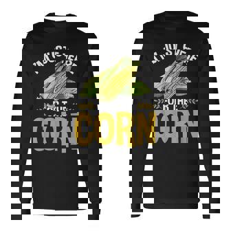 面白いとうもろこし野菜 とうもろこし 長袖Tシャツ - Kawaiitshirt