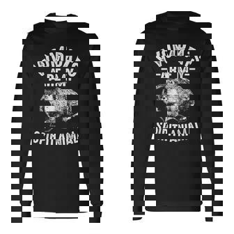 面白いウォンバットギフトクールウォンバットは私の精神動物愛です 長袖Tシャツ - Kawaiitshirt