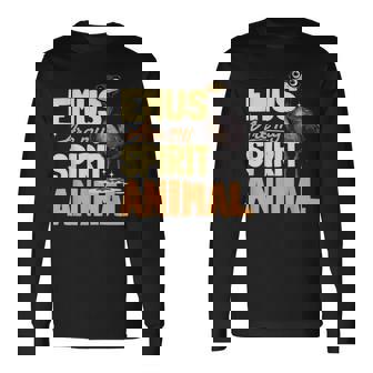 面白いエミューアニマルemus Are Mypiritアニマル。 長袖Tシャツ - Kawaiitshirt