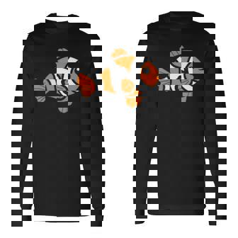 面白いカクレクマノミ シンプルで小さいかわいいカクレクマノミ 長袖Tシャツ - Kawaiitshirt