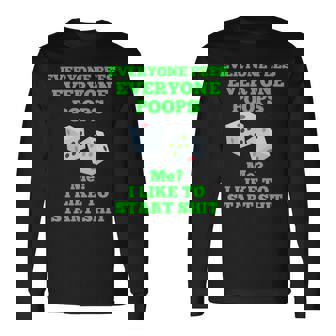 面白いカジノギフト、面白いうんちギフト、うんちとおしっこユーモア 長袖tシャツ 長袖Tシャツ - Kawaiitshirt